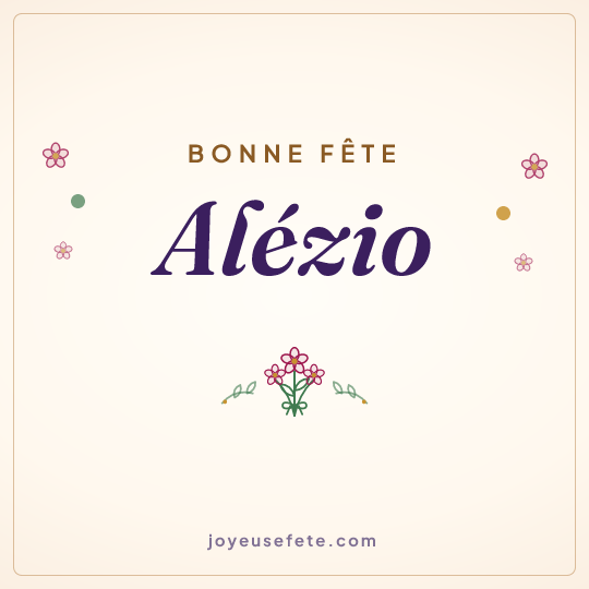 Image carrée « Bonne fête Alézio » pour WhatsApp