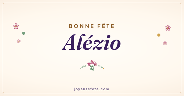 Image « Bonne fête Alézio » au format large