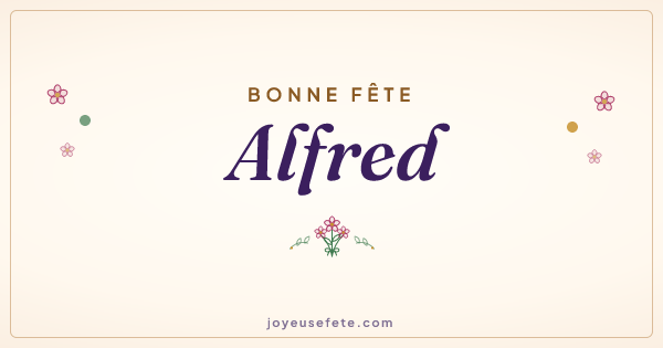 Image « Bonne fête Alfred » au format large