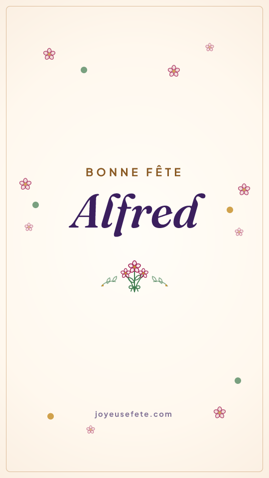 Image « Bonne fête Alfred » au format story