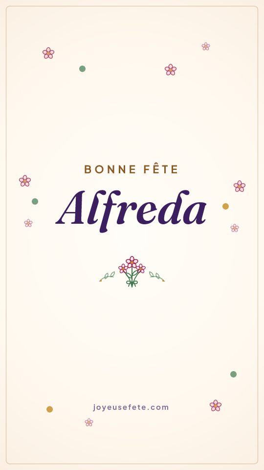 Image « Bonne fête Alfreda » au format story
