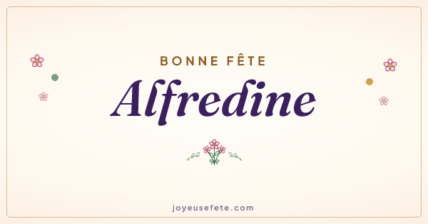 Image « Bonne fête Alfredine » au format large