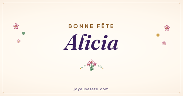 Image « Bonne fête Alicia » au format large