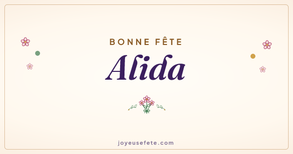 Image « Bonne fête Alida » au format large