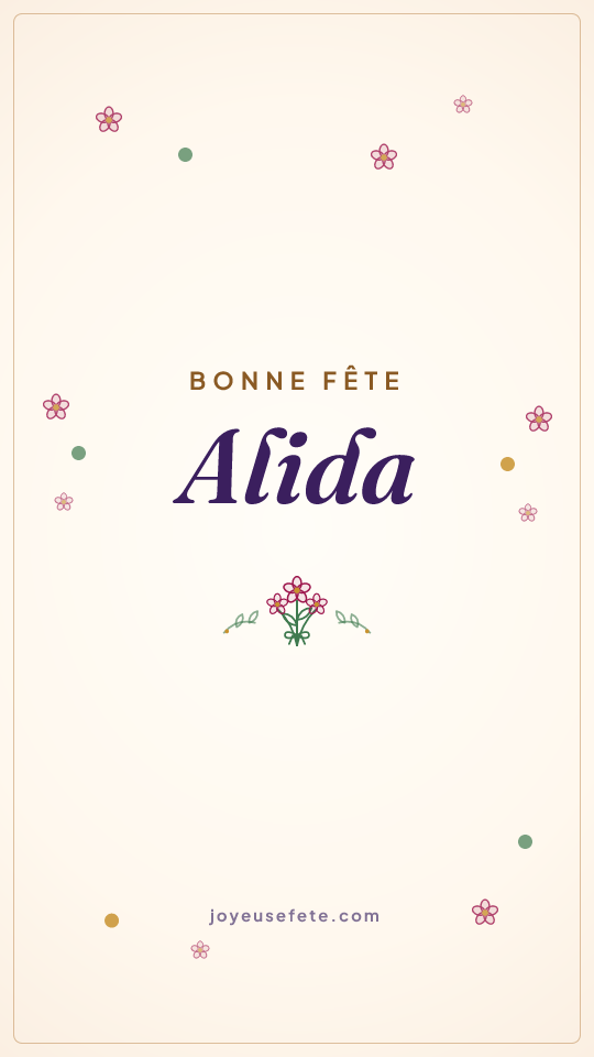 Image « Bonne fête Alida » au format story