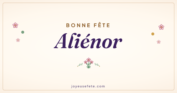 Image « Bonne fête Aliénor » au format large
