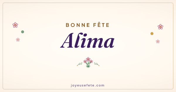 Image « Bonne fête Alima » au format large
