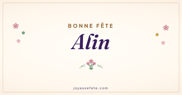 Image « Bonne fête Alin » au format large