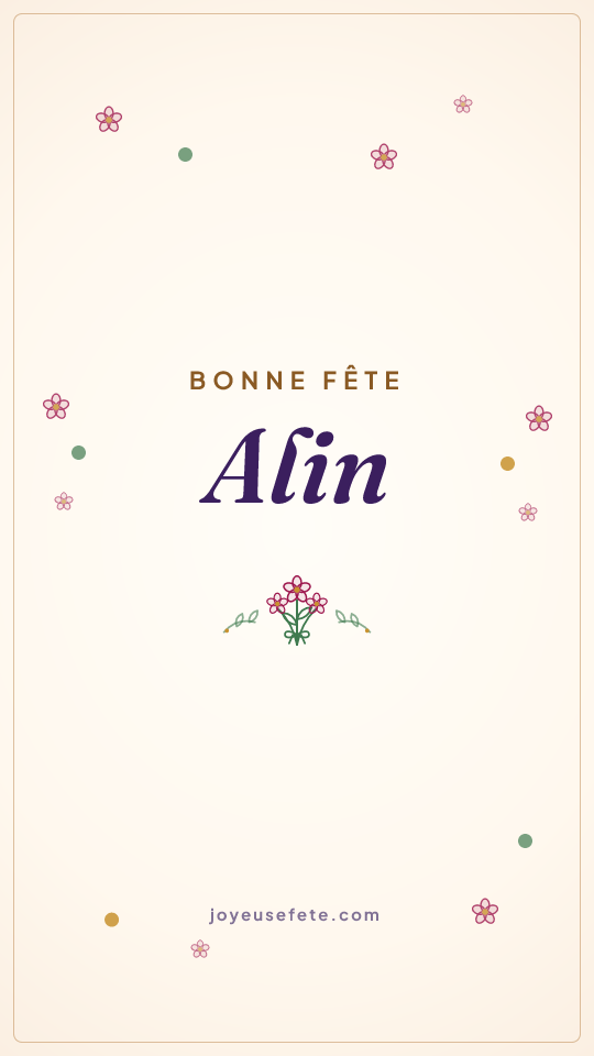Image « Bonne fête Alin » au format story