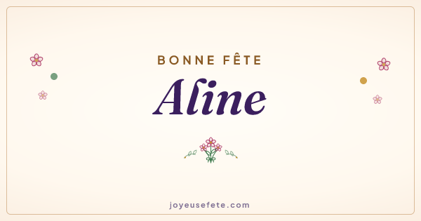 Image « Bonne fête Aline » au format large