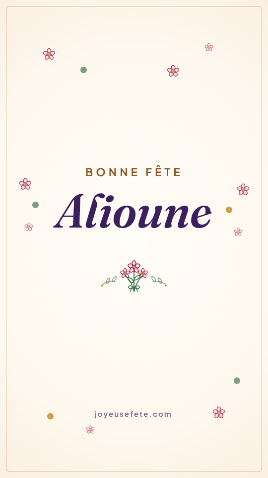 Image « Bonne fête Alioune » au format story