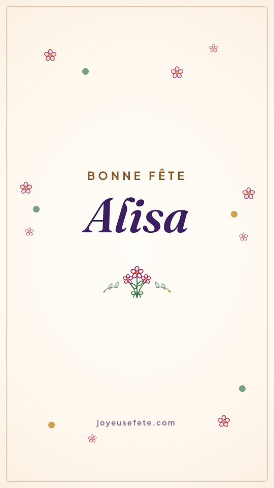 Image « Bonne fête Alisa » au format story
