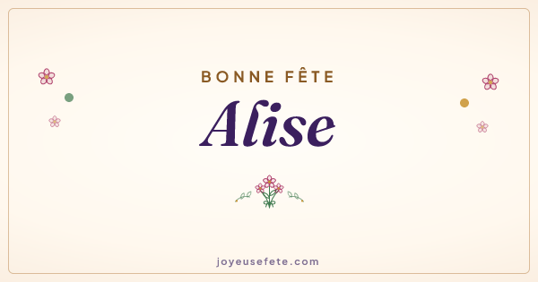 Image « Bonne fête Alise » au format large