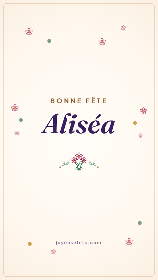 Image « Bonne fête Aliséa » au format story
