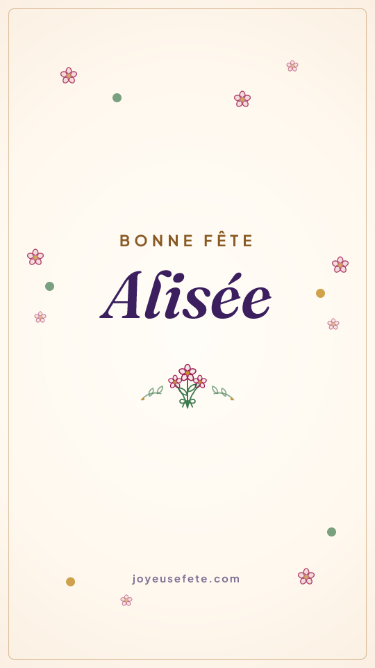 Image « Bonne fête Alisée » au format story