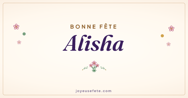 Image « Bonne fête Alisha » au format large