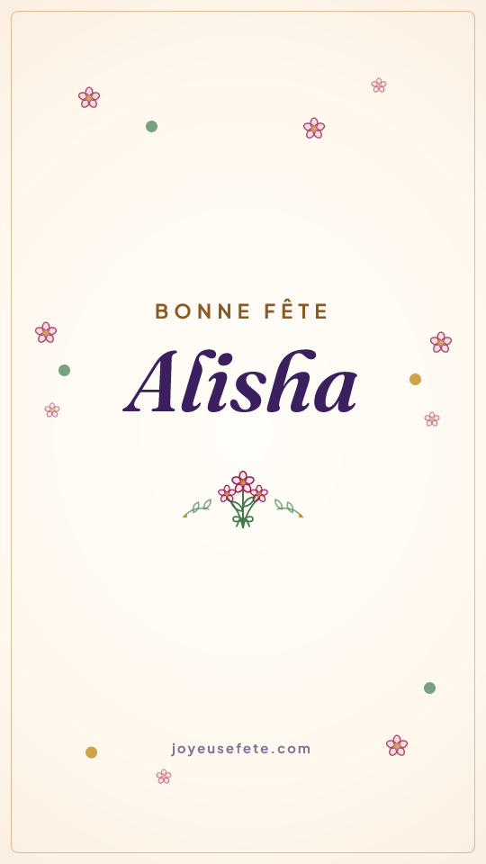 Image « Bonne fête Alisha » au format story
