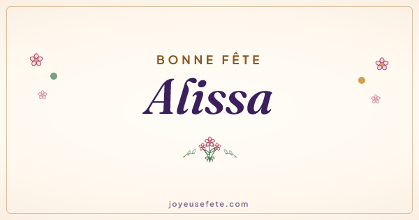 Image « Bonne fête Alissa » au format large
