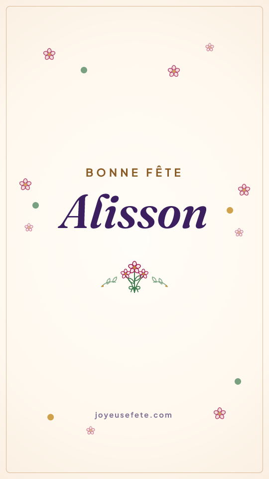 Image « Bonne fête Alisson » au format story