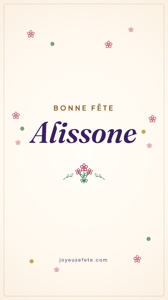 Image « Bonne fête Alissone » au format story