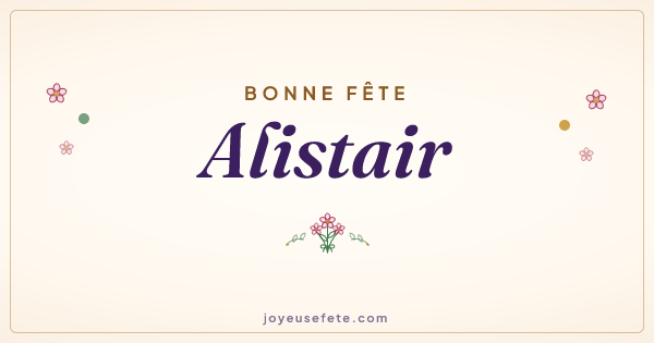 Image « Bonne fête Alistair » au format large