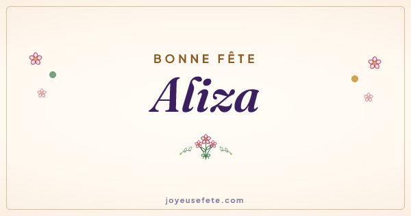 Image « Bonne fête Aliza » au format large