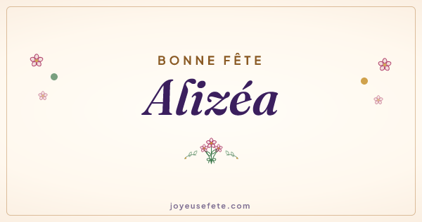 Image « Bonne fête Alizéa » au format large