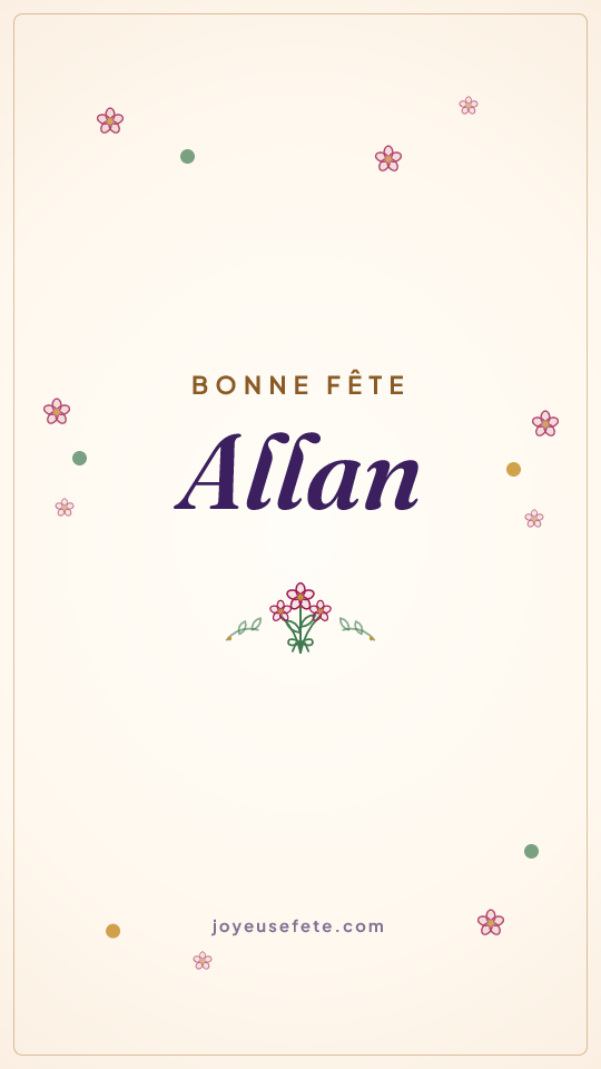 Image « Bonne fête Allan » au format story