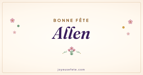 Image « Bonne fête Allen » au format large