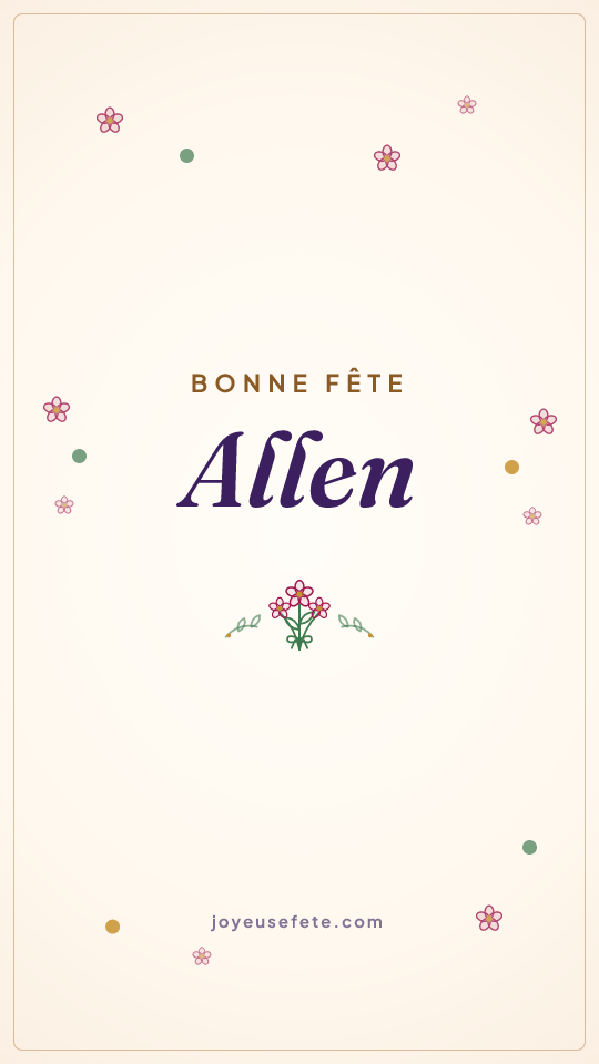 Image « Bonne fête Allen » au format story