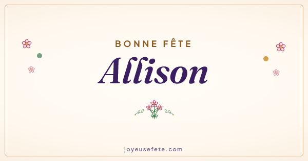 Image « Bonne fête Allison » au format large