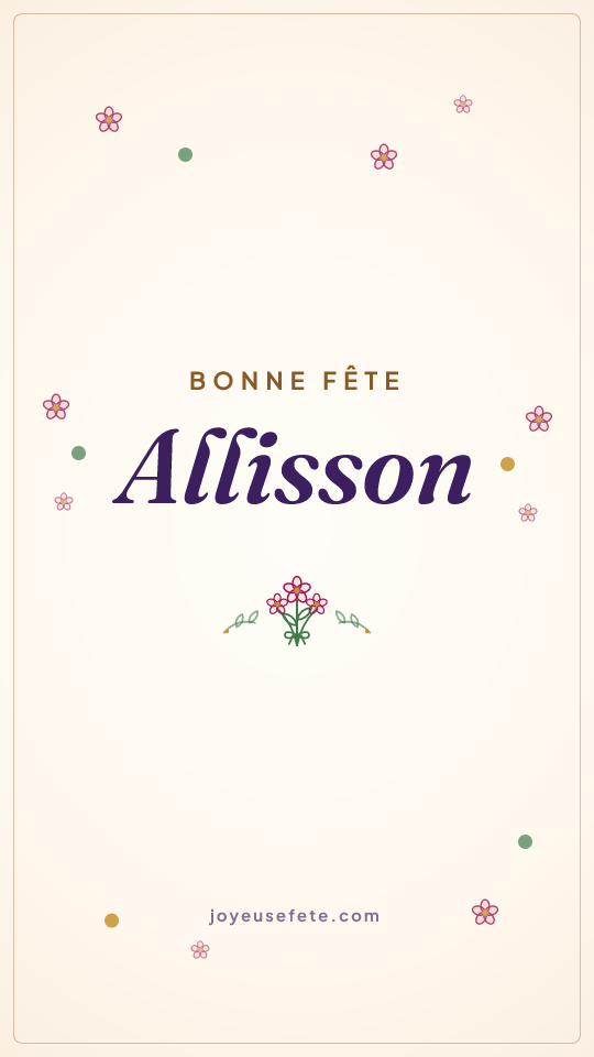 Image « Bonne fête Allisson » au format story