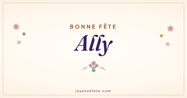 Image « Bonne fête Ally » au format large