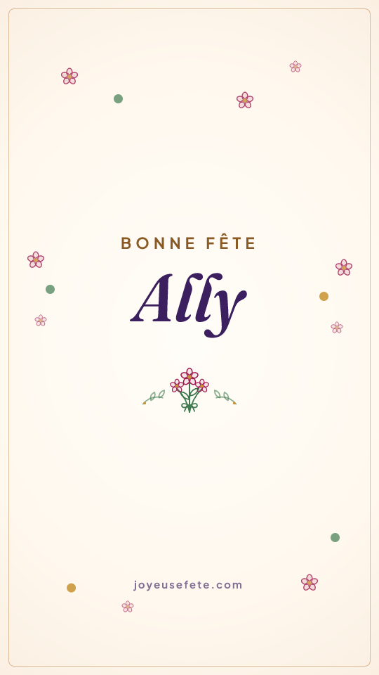 Image « Bonne fête Ally » au format story