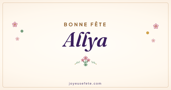 Image « Bonne fête Allya » au format large