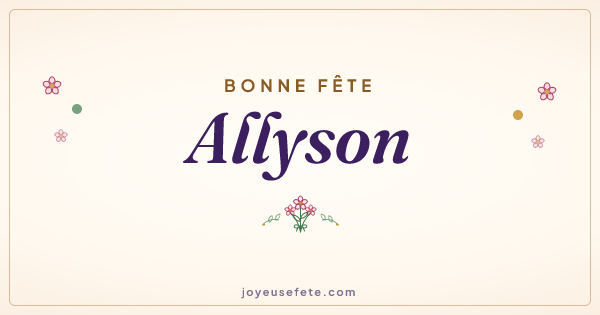 Image « Bonne fête Allyson » au format large