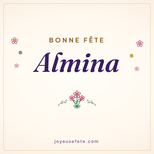Image carrée « Bonne fête Almina » pour WhatsApp