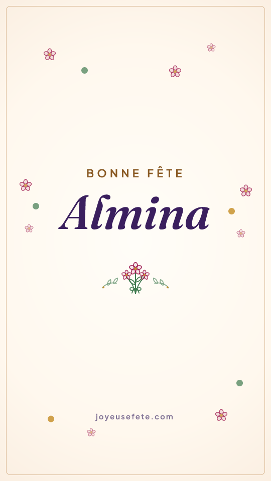 Image « Bonne fête Almina » au format story