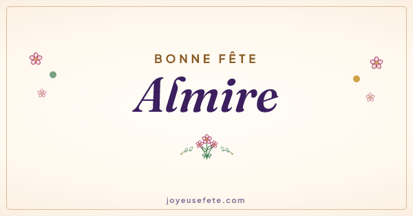 Image « Bonne fête Almire » au format large