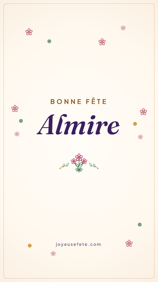 Image « Bonne fête Almire » au format story