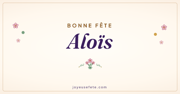 Image « Bonne fête Aloïs » au format large