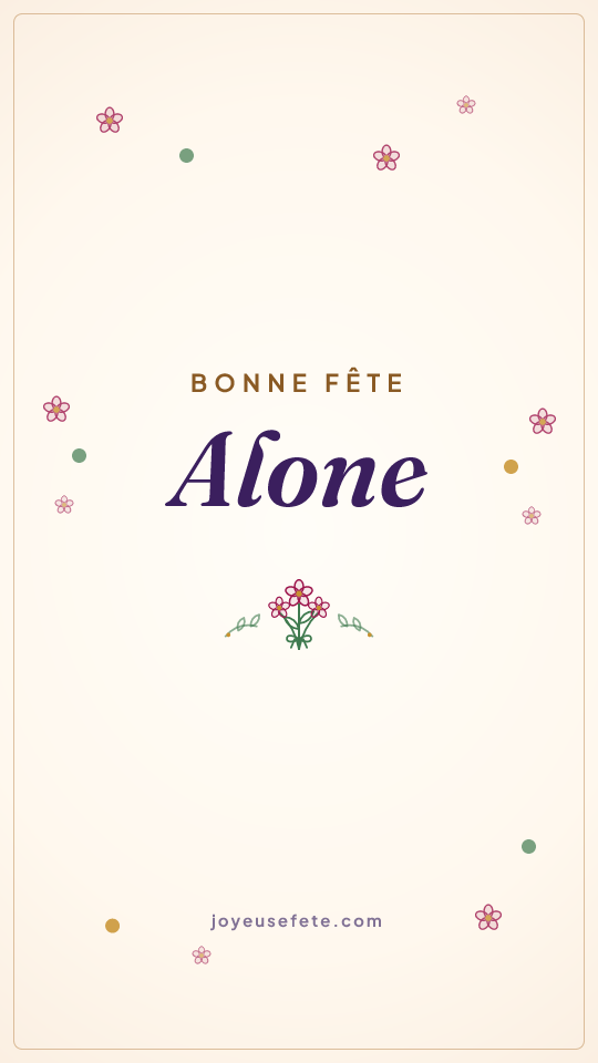 Image « Bonne fête Alone » au format story