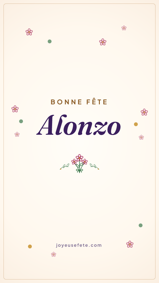 Image « Bonne fête Alonzo » au format story