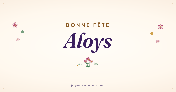 Image « Bonne fête Aloys » au format large