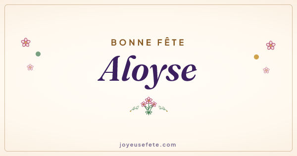 Image « Bonne fête Aloyse » au format large