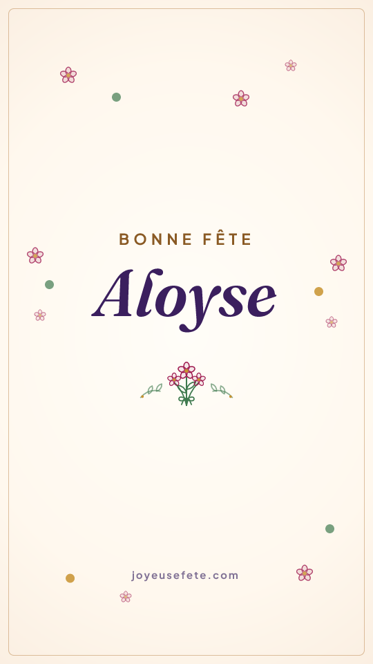 Image « Bonne fête Aloyse » au format story