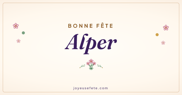 Image « Bonne fête Alper » au format large
