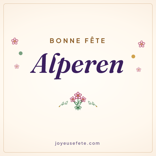 Image carrée « Bonne fête Alperen » pour WhatsApp