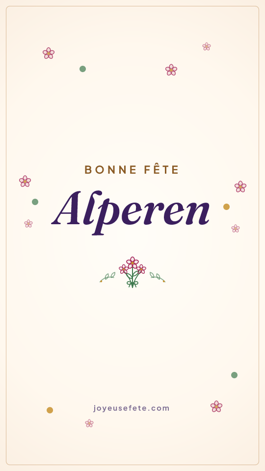 Image « Bonne fête Alperen » au format story