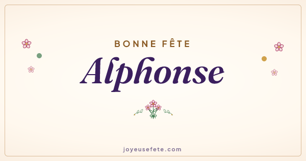 Image « Bonne fête Alphonse » au format large